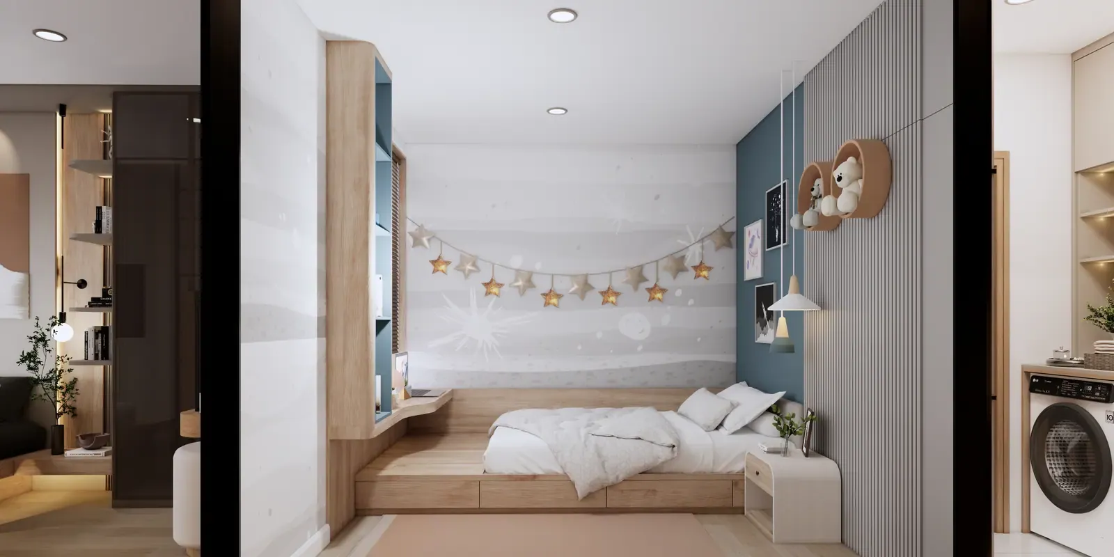 Phòng ngủ bé – giường bục